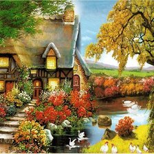 Схема вышивки «Лятна къща»