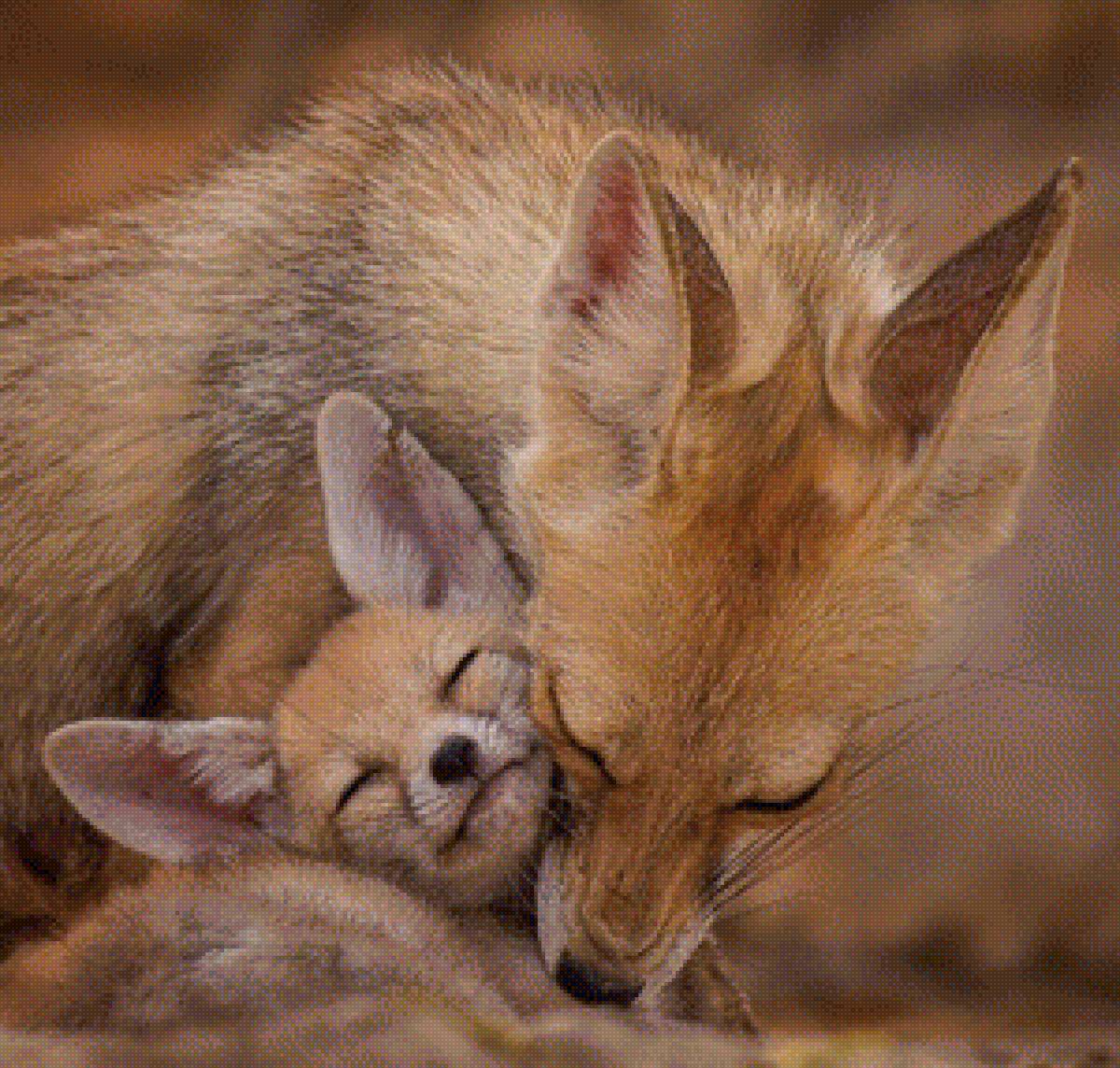 Лиса с лисенком - лисья семья, лисенок, природа, лиса, мама - предпросмотр