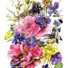 Схема вышивки «цветы»