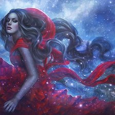 Схема вышивки «Девушка»