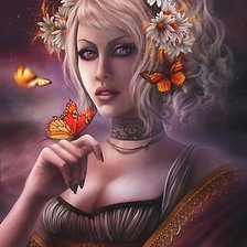 Схема вышивки «Девушка»