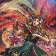 Схема вышивки «Девушка»