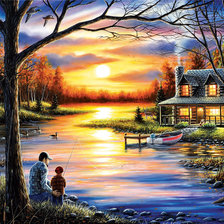 Схема вышивки «вечер»