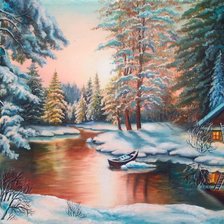 Схема вышивки «зима»