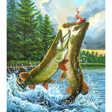 Схема вышивки «Рыбалка.»