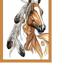 Схема вышивки «Конь.»