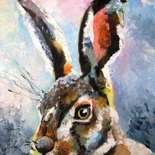 Схема вышивки «заяц»