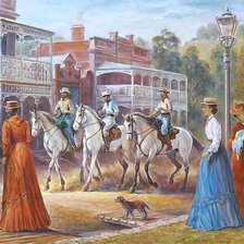 Схема вышивки «На площади»