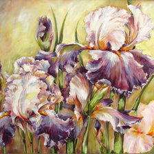 Схема вышивки «ирисы»