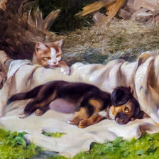 Схема вышивки «The Two Friends.»