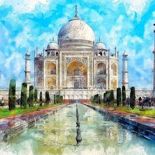 Схема вышивки «Тадж Махал»