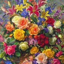 Схема вышивки «Альберт Уильямс. Букет.»