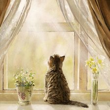 Схема вышивки «котенок»