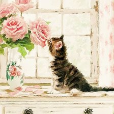 Схема вышивки «котенок 2»