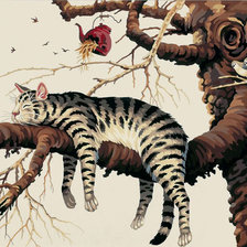 Схема вышивки «кот»