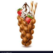 Схема вышивки «ФРАНЦУЗСКИЕ ВАФЛИ С МОРОЖЕНЫМ»