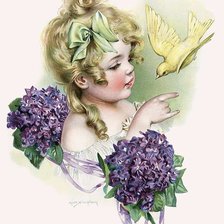 Схема вышивки «девочка лапочка»