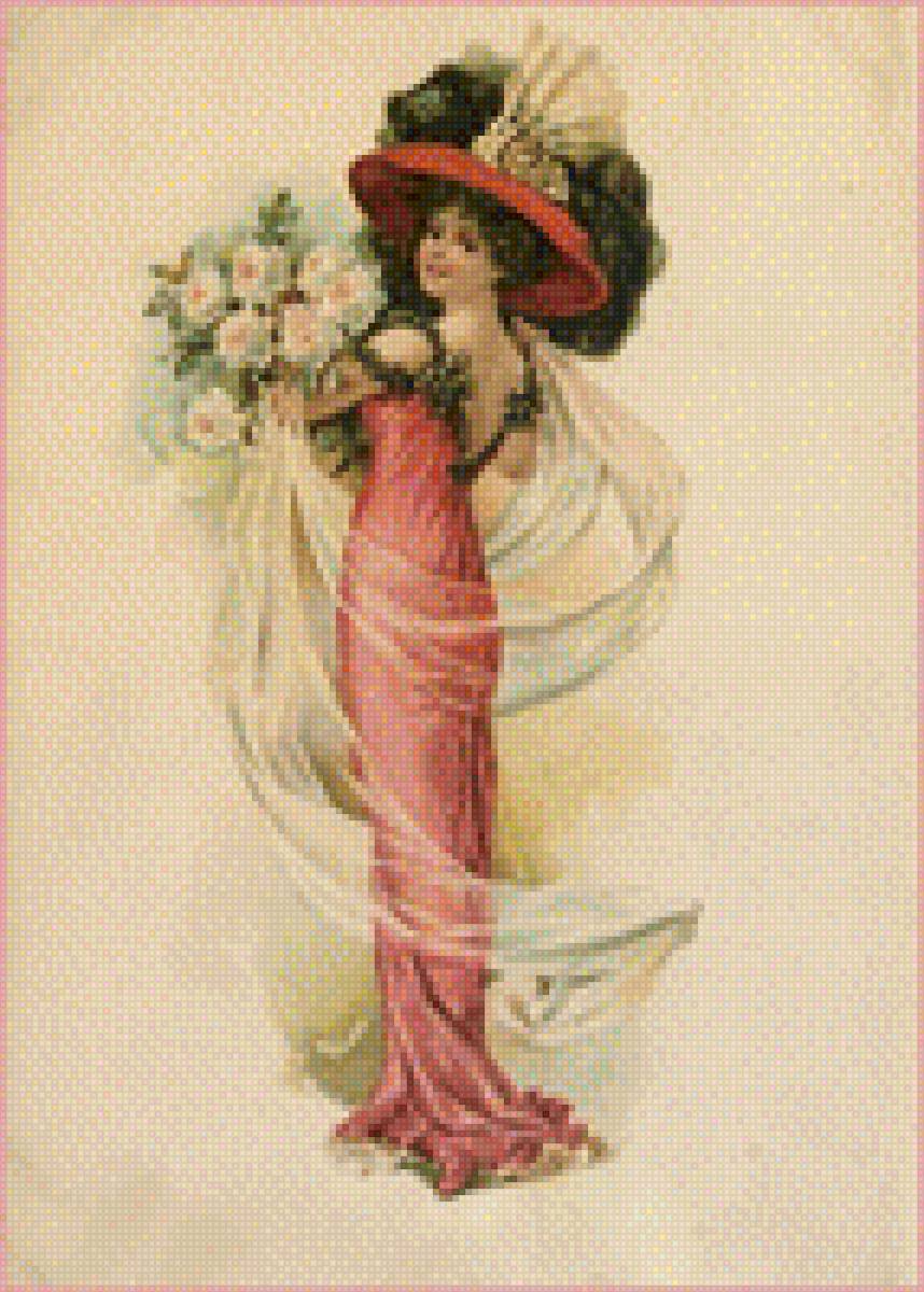 дама - винтаж - предпросмотр