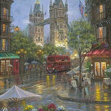 Схема вышивки «Дъждовен ден в Лондон»