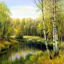 Схема вышивки «пейзаж»