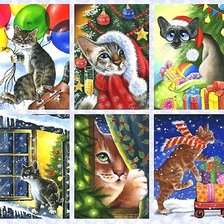 Схема вышивки «Новогодний коллаж»