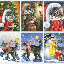 Схема вышивки «Новогодний коллаж»