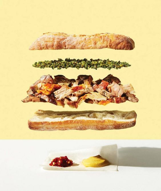 ЧИАБАТТА С МЯСОМ - фаст-фуд - оригинал