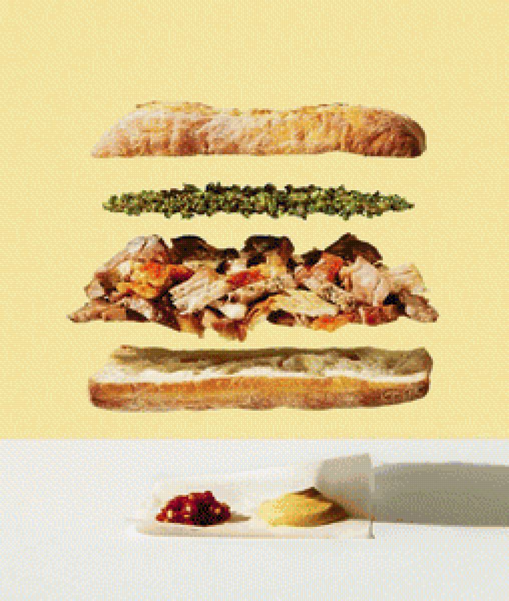 ЧИАБАТТА С МЯСОМ - фаст-фуд - предпросмотр