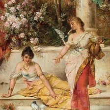 Схема вышивки «девушки»