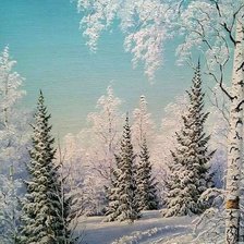 Схема вышивки «пейзаж»