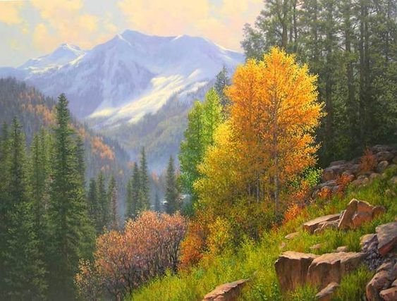 пейзаж - горы.лес.осень. - оригинал