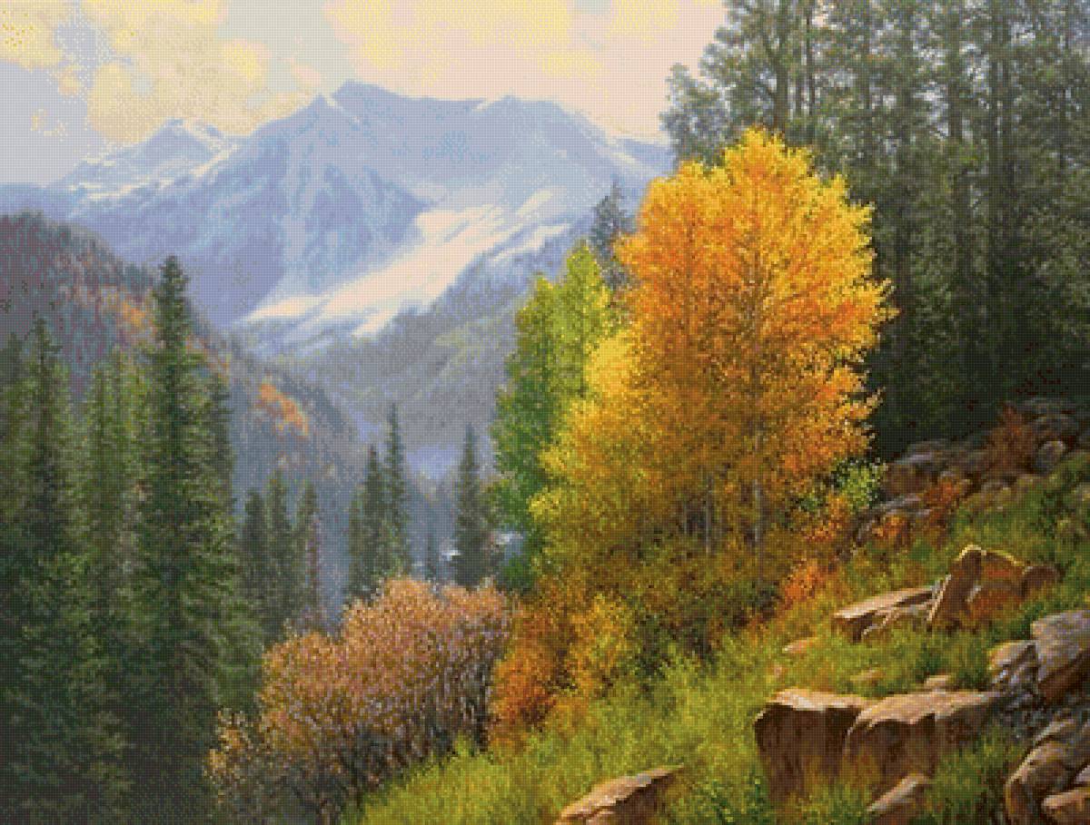 пейзаж - горы.лес.осень. - предпросмотр