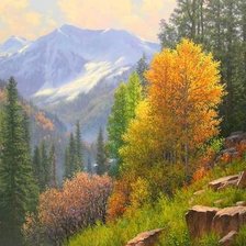 Схема вышивки «пейзаж»