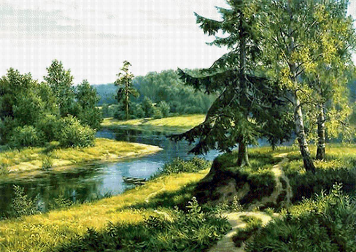 Серия "Пейзаж" - лес, речка, природа, пейзаж - предпросмотр