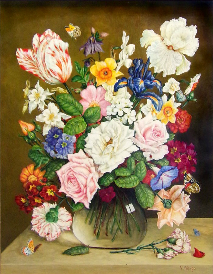 kvety vo váze - оригинал