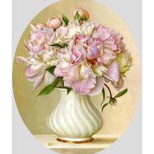 Схема вышивки «Пионы.Букет.»