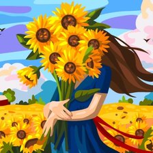 Схема вышивки «Подсолнухи»