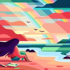 Схема вышивки «Закат»