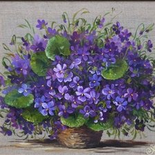 Схема вышивки «fialky»