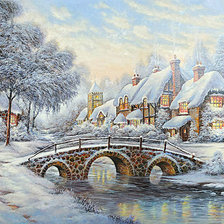 Схема вышивки «Зимний пейзаж»