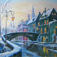 Схема вышивки «Вечерний город»