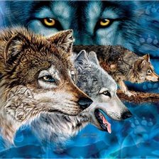 Схема вышивки «12 волков»