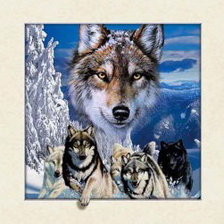 Схема вышивки «Стая волков»