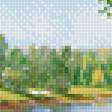 Предпросмотр схемы вышивки «Пейзаж с берёзами.» (№1960612)