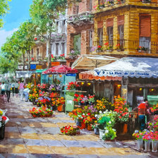 Barcelona Flower Market.