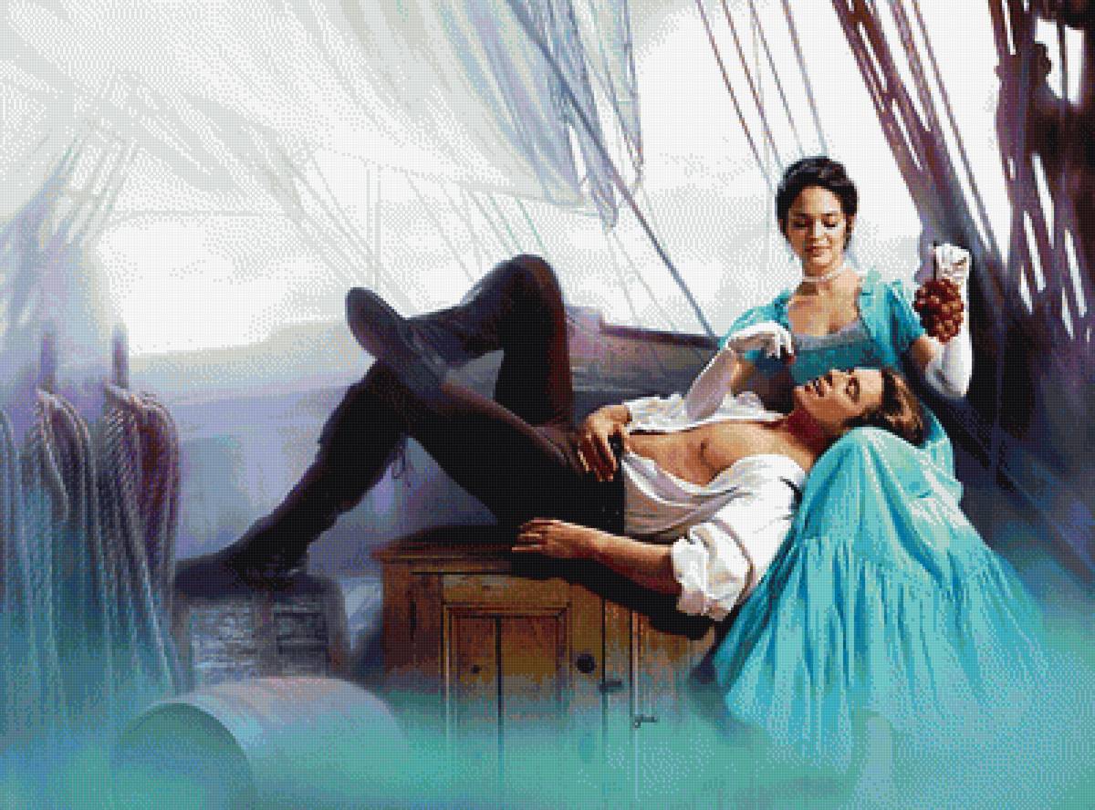 Кадетство - девушка мужчина любовь страсть виноград корабль море паруса - предпросмотр