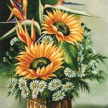 Схема вышивки «ромашки»