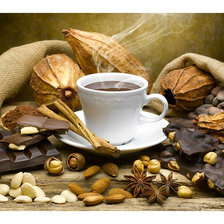 Схема вышивки «Шоколадно-кофейный натюрморт.»