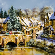 Схема вышивки «Castle Combe.»