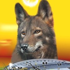 Схема вышивки «волк»